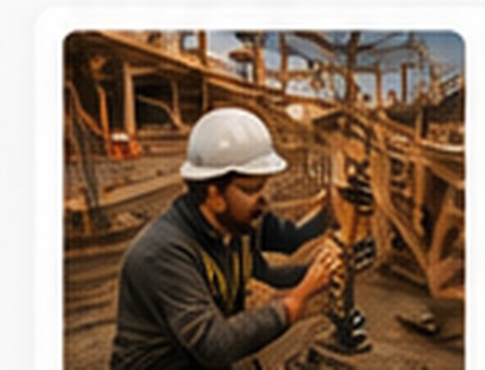 Concrete finisher working on a commercial job site