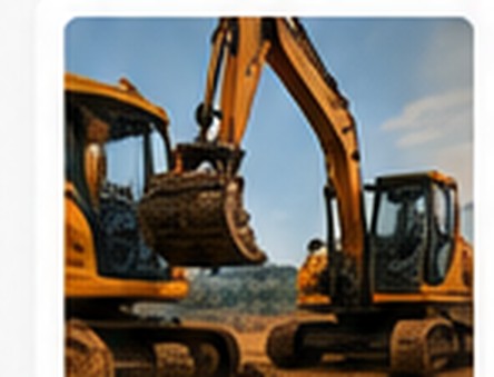Excavator operating on a site development project